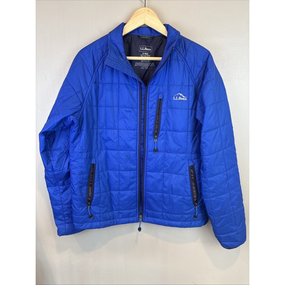 LL Bean Size Small Regular Blue Quilted Full Zip Jacket Puffer